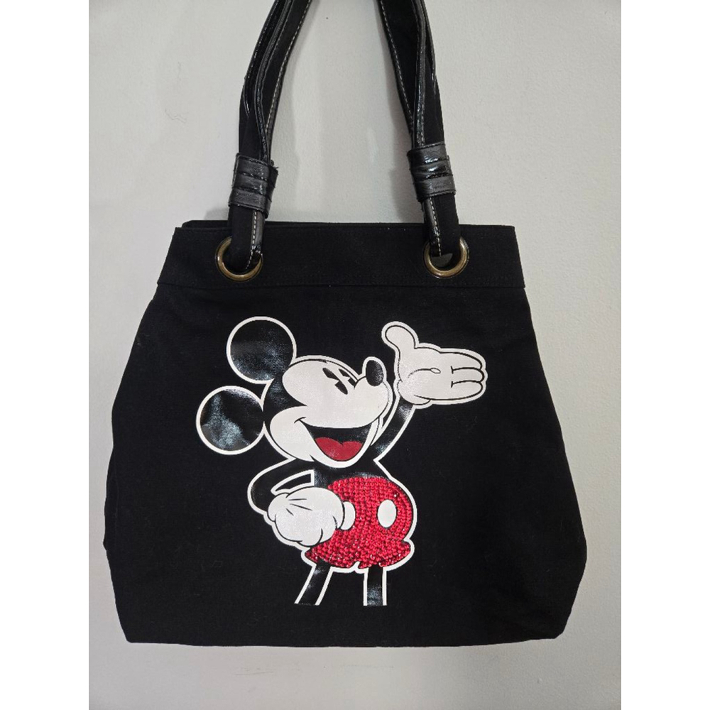 Disney Mickey Mouse Tote Bag, One size, Black and Red Sequins